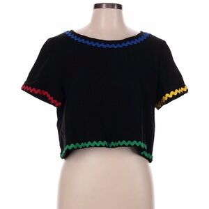 ERSA FIBERS Primary Color Rick Rack Trim Black Top Size Large GUC